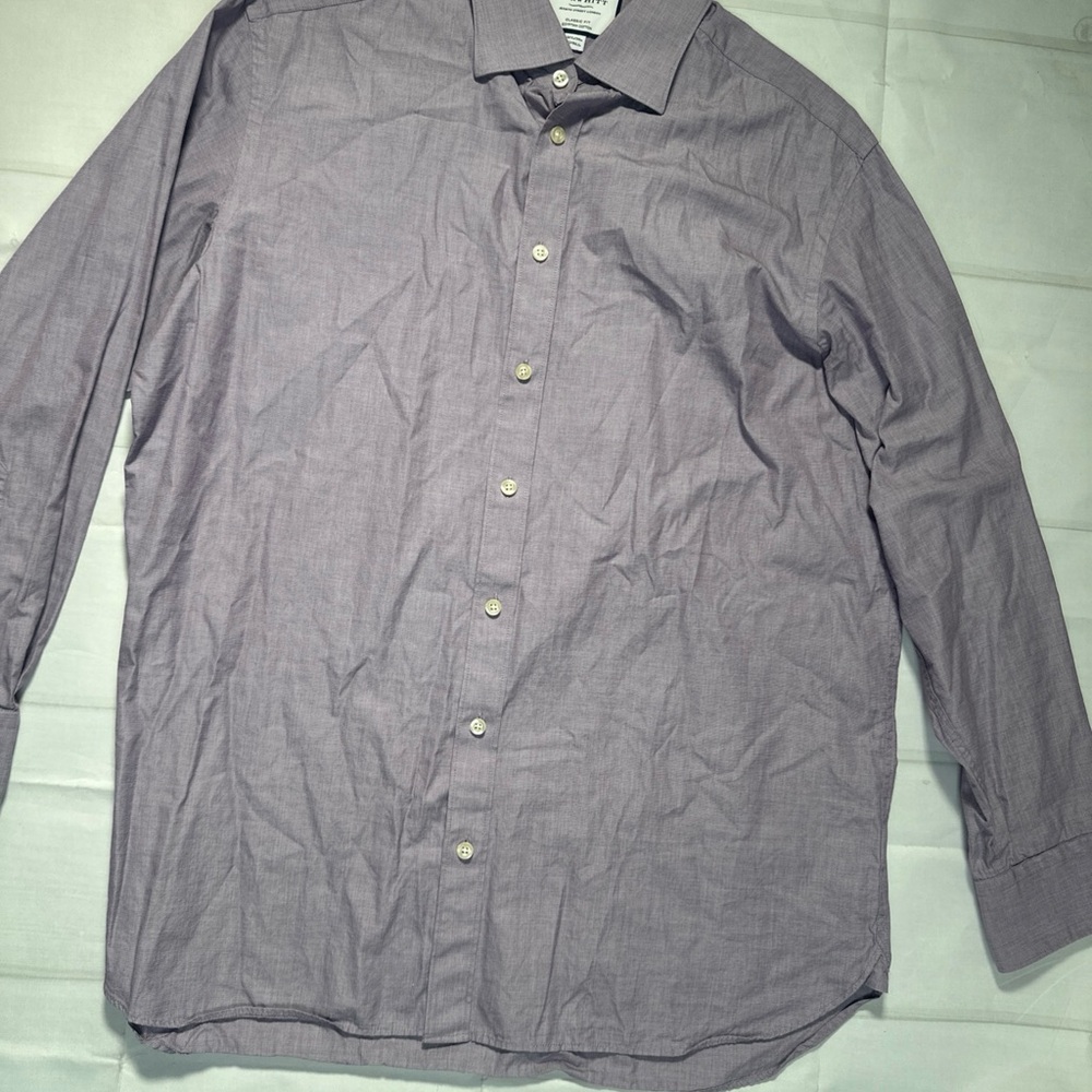 Charles Tyrwhitt Dress Shirt Men's 16.5/34 Light Purple Egyptian Cotton